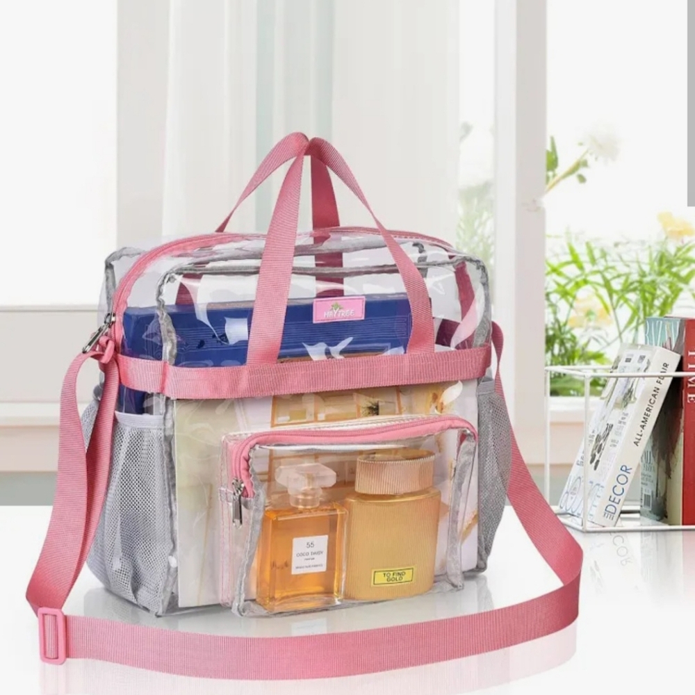 Maytree Pink Transparent Women Stadium Bag NWOT - Picture 7 of 10